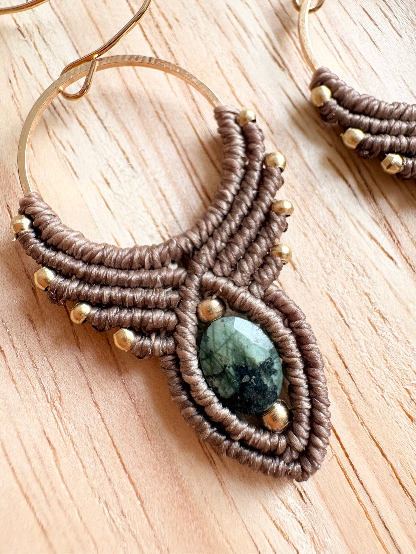 Macramé Oorbellen Afrikaanse Turkoois