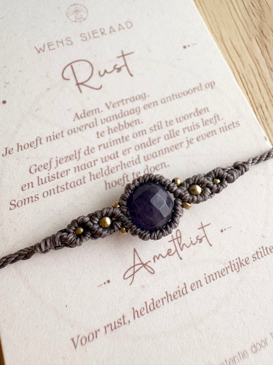 Wens armband Rust Amethist