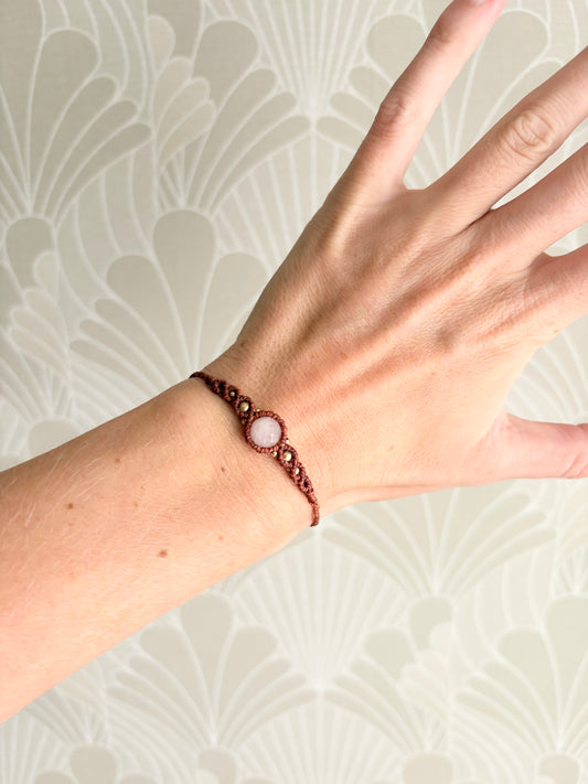 Wens armband liefde - Rozenkwarts