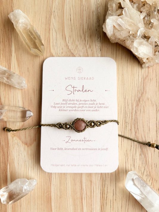 Wens armband Stralen Zonnesteen