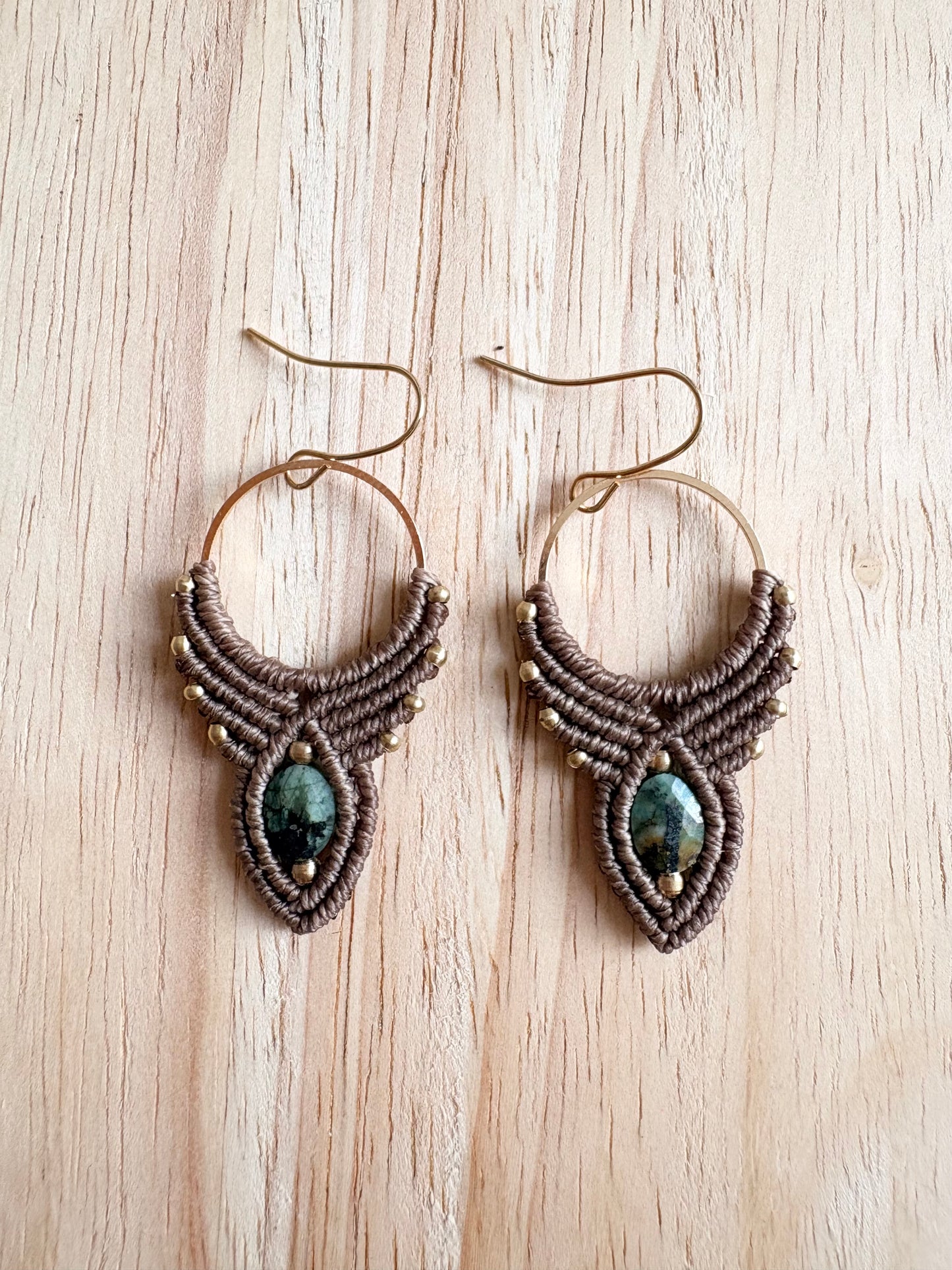 Macramé Oorbellen Afrikaanse Turkoois