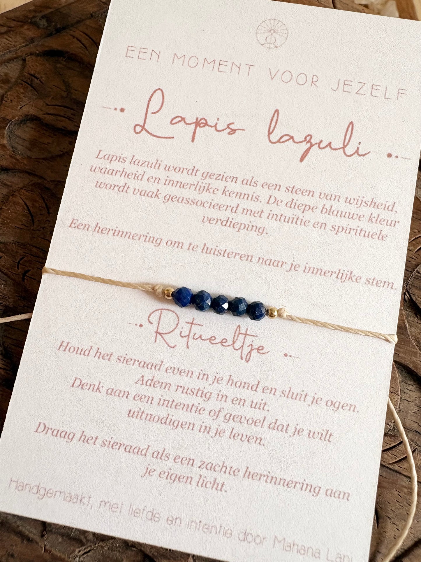 Wens armband -Lapis Lazuli