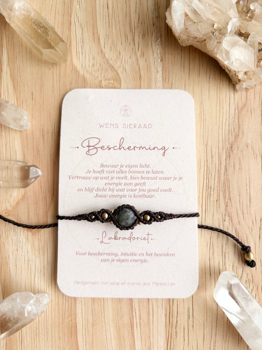 Wens armband Bescherming Labradoriet